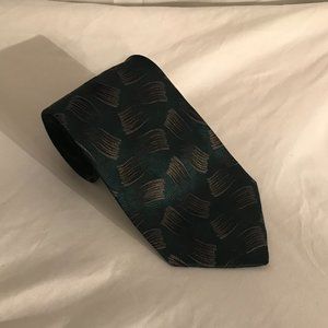 Giorgio Armani Dark Teal/Grey 100% Silk Tie